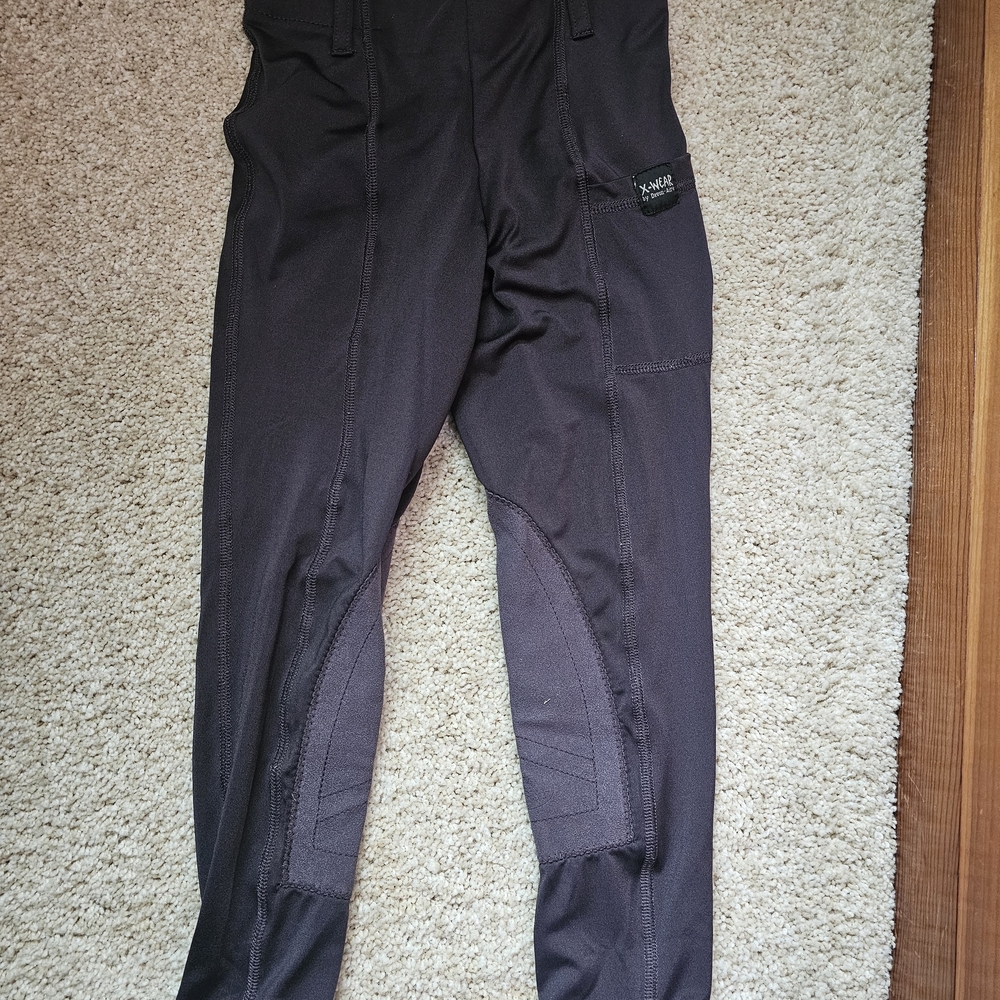 Girls Dark Purple Riding Tights